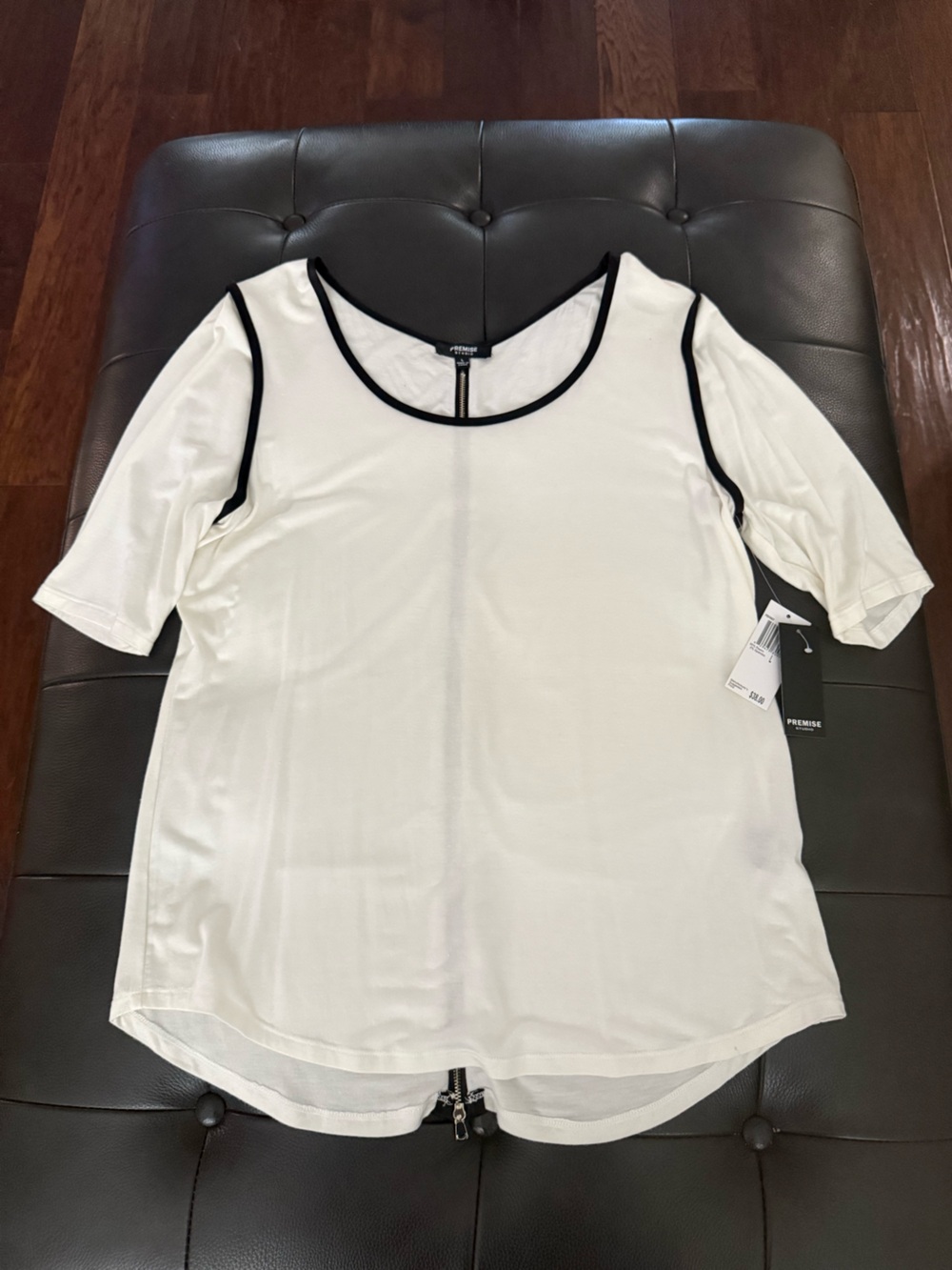Nike White Tee with Black Contrast Trim